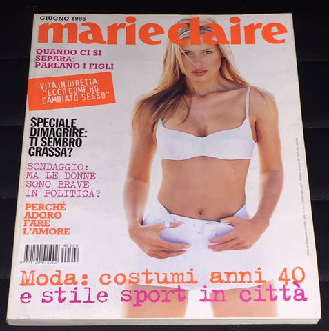 Marie Claire Italia magazine 1995 DANIELA PESTOVA Laetitia Casta BRIDGET HALL - magazinecult