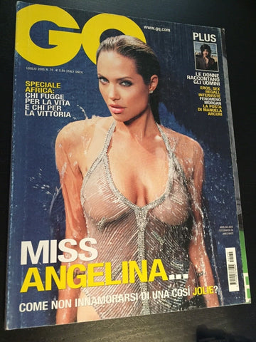 GQ Italia Magazine 2005 ANGELINA JOLIE Brad Pitt NOAH MILLS Elian Khan