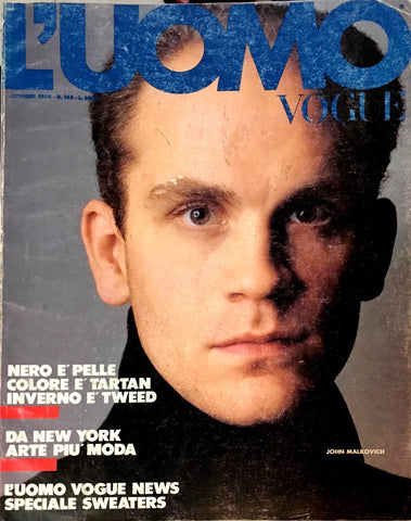 L'UOMO VOGUE Magazine October 1984 John Malkovich ALDO FALLAI