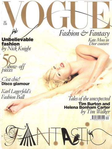 VOGUE Magazine UK December 2008 KATE MOSS Anja Rubik TIM BURTON Lily Donaldson