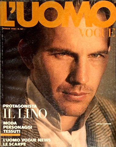 L'UOMO VOGUE Magazine Vintage March 1986 KEVIN COSTNER