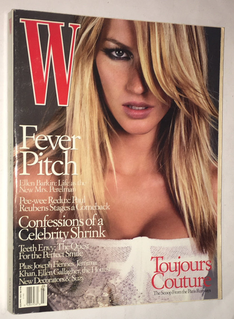 W Magazine March 2001 GISELE BUNDCHEN Christy Turlington KATE MOSS Angela Lindvall