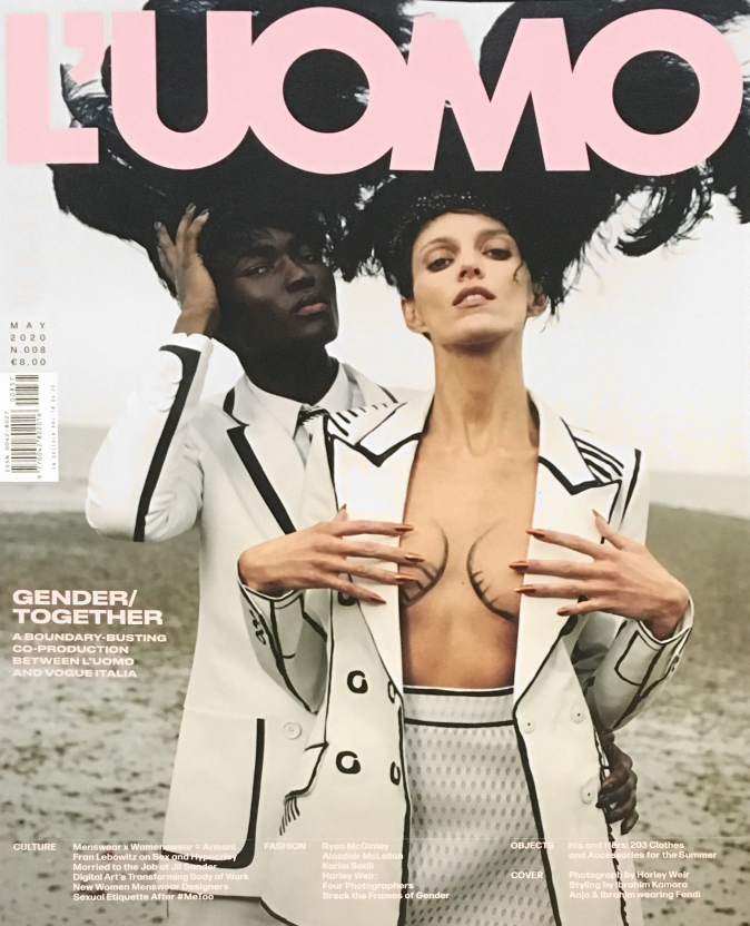 L'UOMO VOGUE Magazine May 2020 ANJA RUBIK Ibrahim Kamara RYAN MCGINLEY Brand New