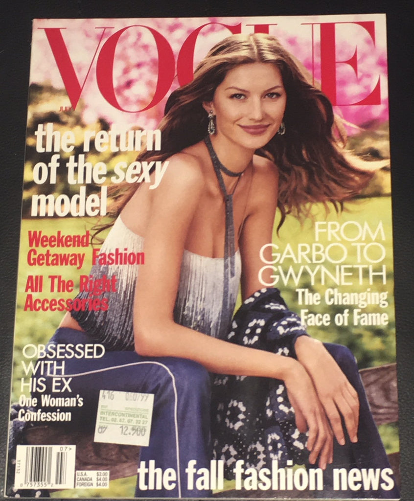 VOGUE US Magazine July 1999 GISELE BUNDCHEN Frankie Rayder CAROLYN MURPHY Devon Aoki