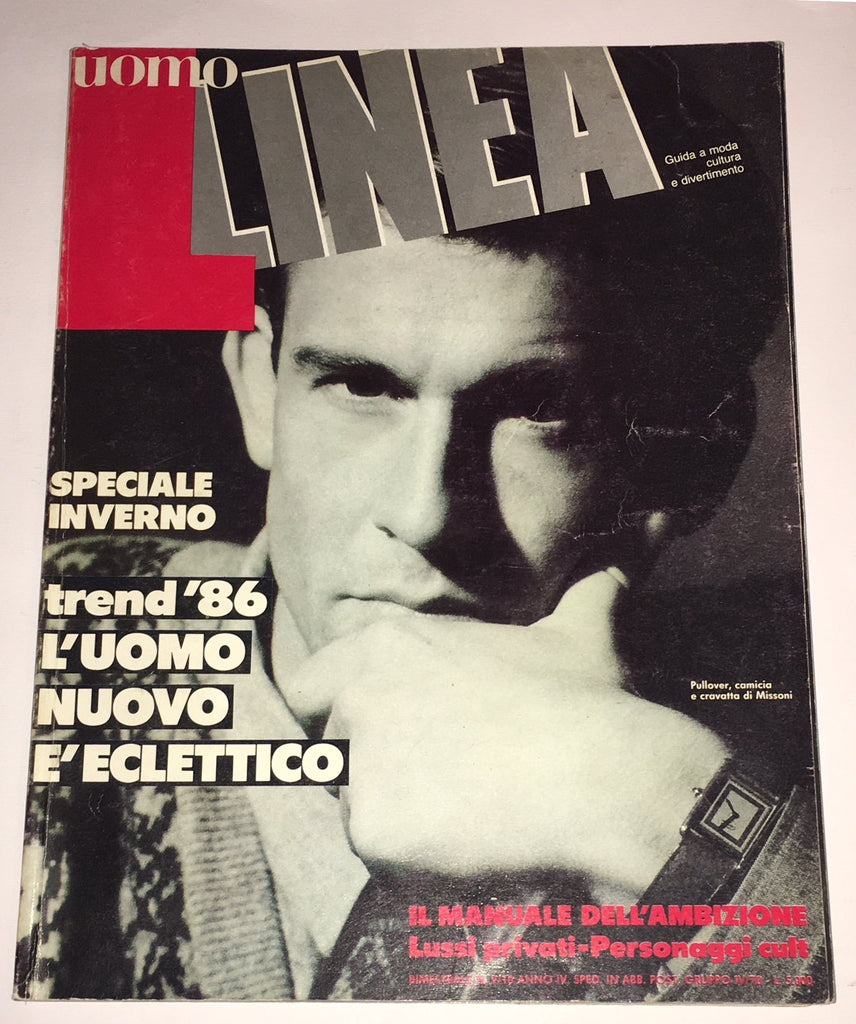 LINEA UOMO September 1985 MEN'S Fashion Magazine TONI THORIMBERT Peter Gravelle