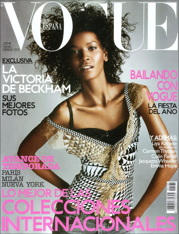 VOGUE Magazine Spain August 2003 LIYA KEBEDE Victoria Beckham JACQUETTA WHEELLER