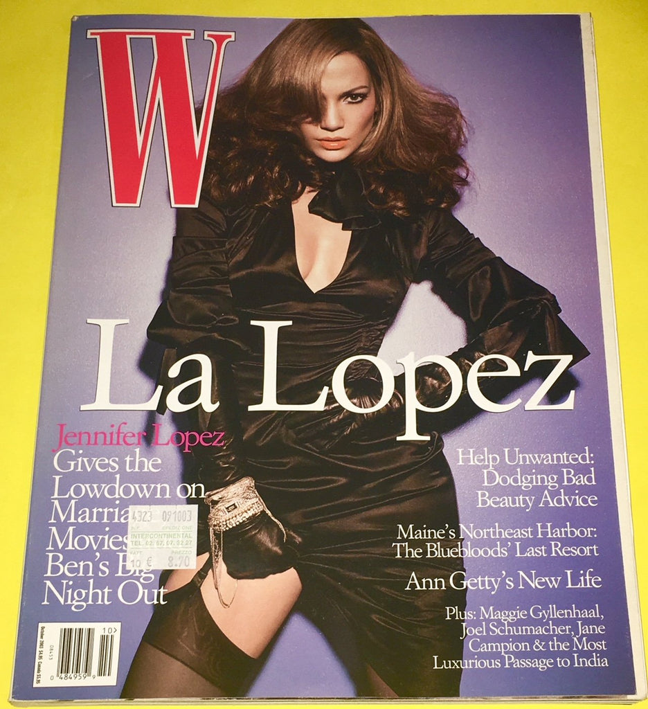 W Magazine October 2003 JEENIFER LOPEZ Diana Dondoe JULIA STEGNER Elise Crombez