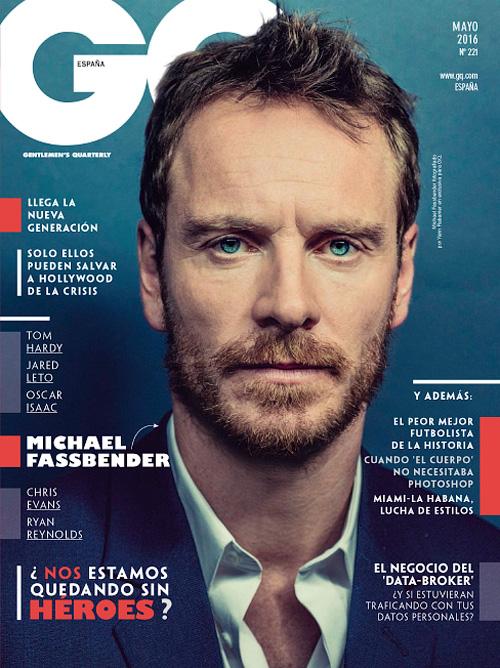 GQ Magazine Spain May 2016 MICHAEL FASSBENDER Raquel Welch JON KORTAJARENA