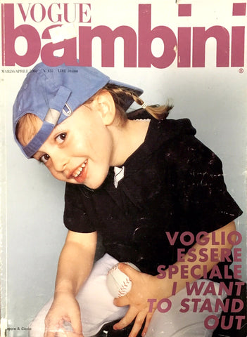 VOGUE BAMBINI Kids Children Enfant Fashion ITALIA Magazine March 2000