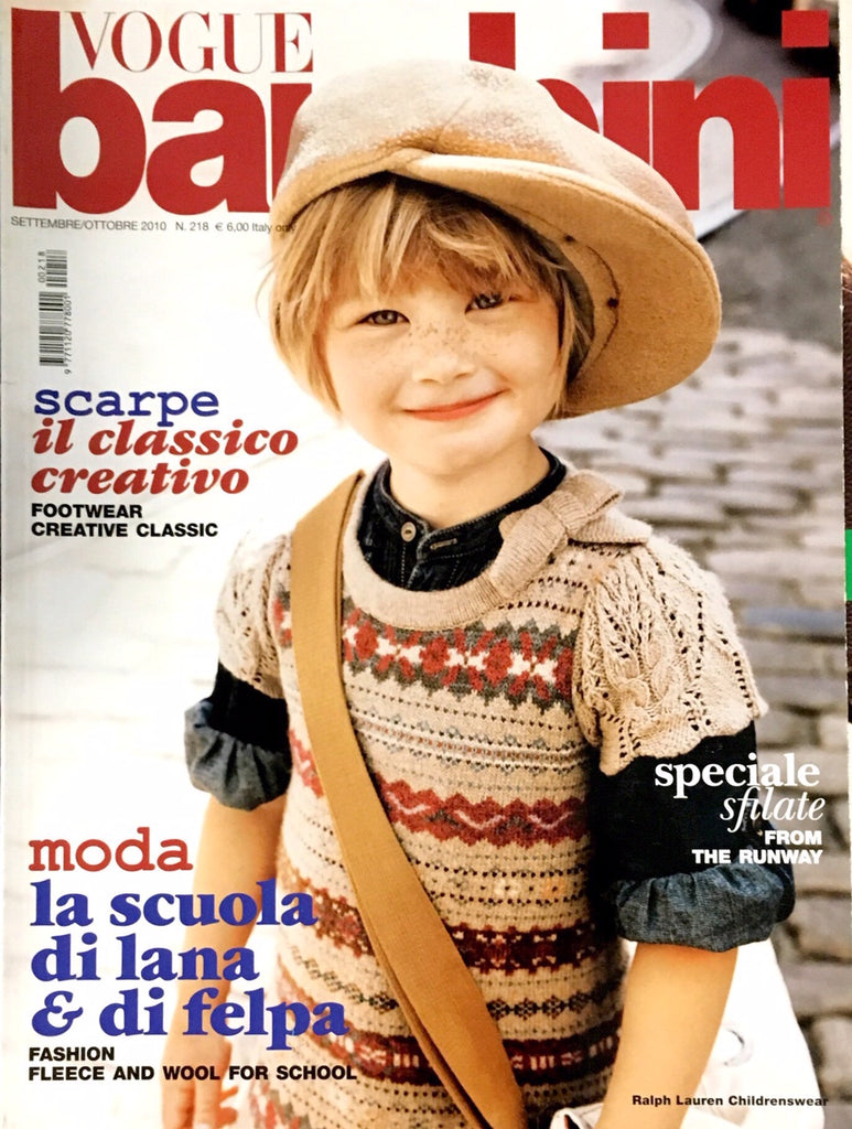 VOGUE BAMBINI Kids Children Enfant Fashion ITALIA Magazine September 2010