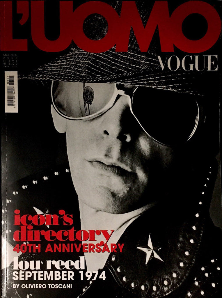 L'UOMO VOGUE Magazine May 2008 LOU REED Frank Zappa ALICE COOPER Serge Gainsbourg