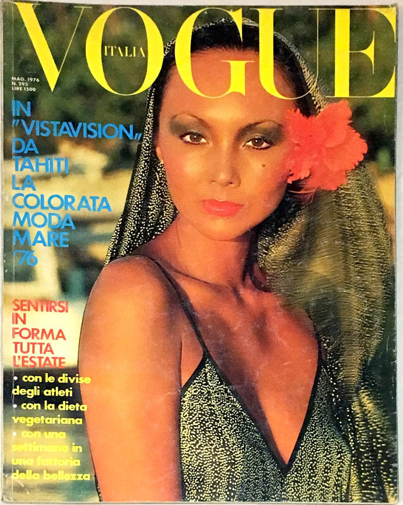 VOGUE Magazine Italia May 1976 MARIE HELVIN Iman VIBEKE KNUDSEN