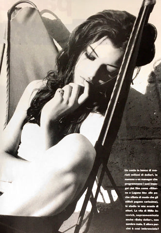 KING Italia Magazine 1992 MILLA JOVOVICH bY Carlo Dalla Chiesa