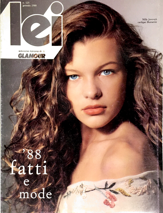 LEI Vintage Magazine January 1988 MILLA JOVOVICH Koto Bolofo CLAUDIA MASON