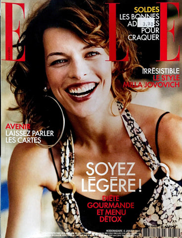ELLE Magazine France N°2975 January 2003 MILLA JOVOVICH Georgina Cooper