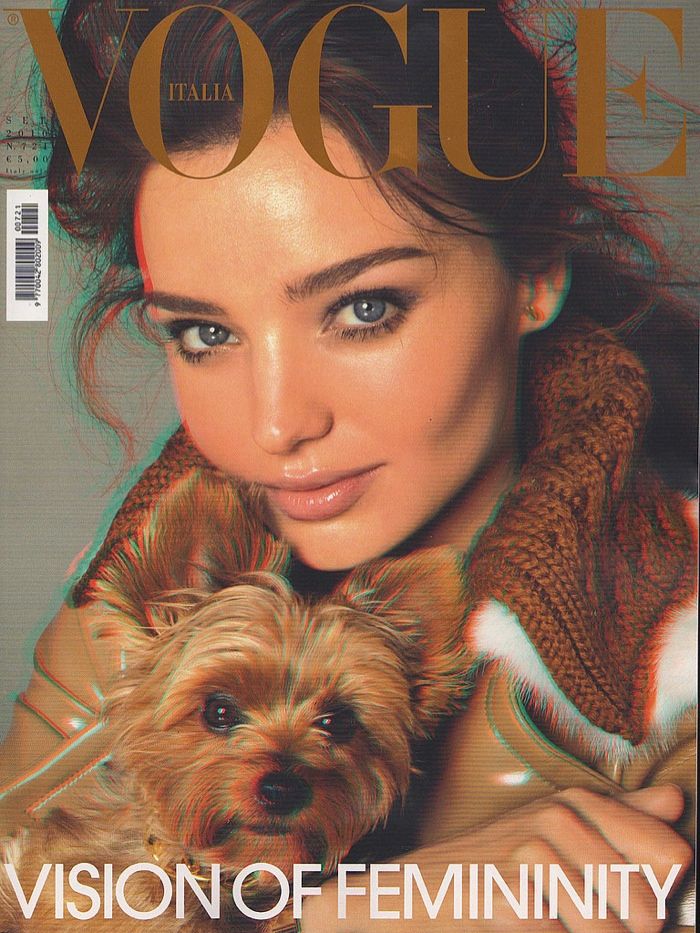 VOGUE Magazine Italia September 2010 MIRANDA KERR 3D Rie Rasmussen SOF