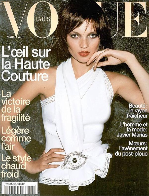 VOGUE Magazine Paris March 1999 KATE MOSS Malgosia Bela MARIO TESTINO Natalia Semanova