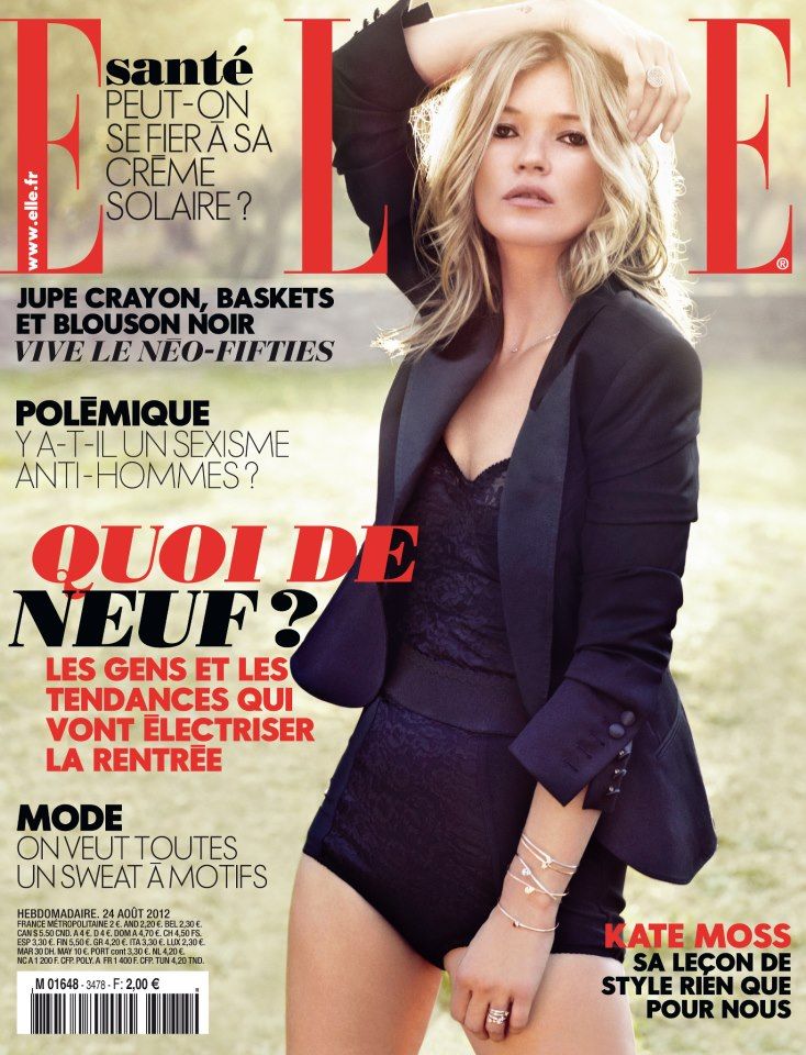ELLE Magazine France August 2012 KATE MOSS Imogen Newton #3478
