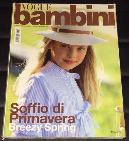 VOGUE BAMBINI Kids Children Enfant Fashion ITALIA Magazine January 2010