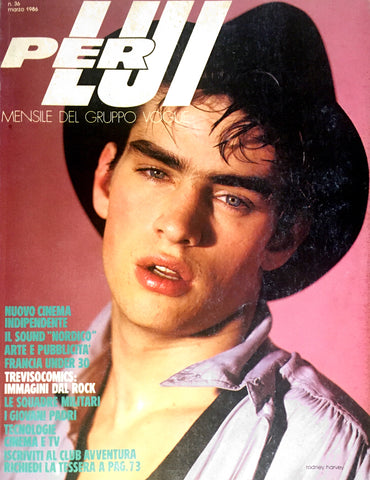 定番のお歳暮 PER LUI Magazine March 1986 RODNEY HARVEY By BRUCE WEBER アート写真