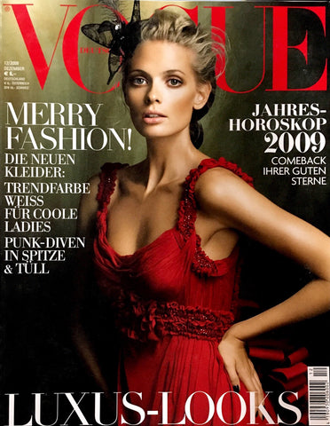 VOGUE Germany Magazine December 2008 JULIA STEGNER Kim Noorda KARLIE KLOSS Sheila Marquez