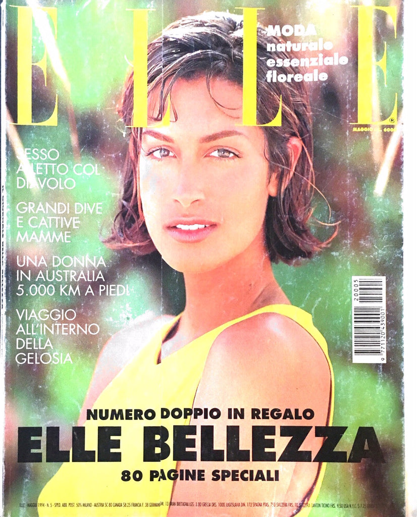 ELLE Italia Magazine May 1994 YASMEEN GHAURI Ines Sastre JULIE ANDERSSON Anja Kneller