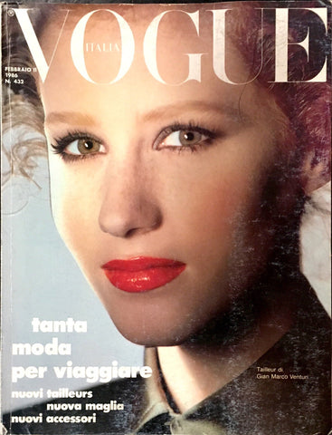 VOGUE Magazine Italia February 1986 ALISON COHN Aly Dunne IRENE MIRACLE Helmut Newton