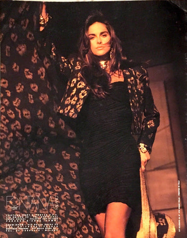 TASHA DE VASCONCELOS Vogue Magazine Supplement  Italia 1990 Fontana Couture Milano