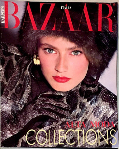 HARPER'S BAZAAR Italia Magazine 1987 MARCO GLAVIANO Naomi Campbell ANNETTE STAI