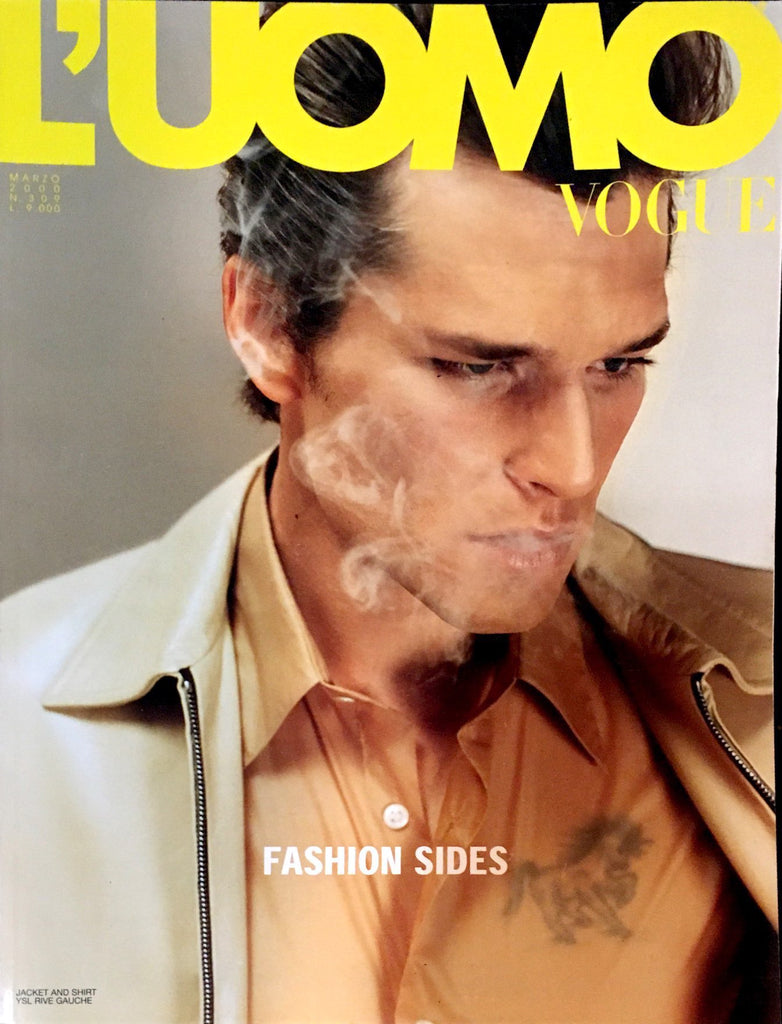 L' UOMO VOGUE Magazine March 2000 MARIO TESTINO Robert Thurman LOUIS LE BROCQUY