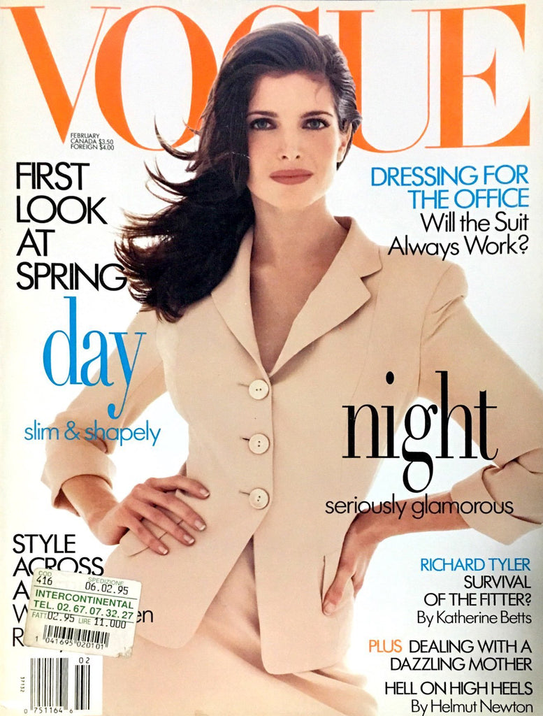 VOGUE Magazine Us February 1995 STEPHANIE SEYMOUR Tatjana Patitz HELMUT NEWTON Kate Moss