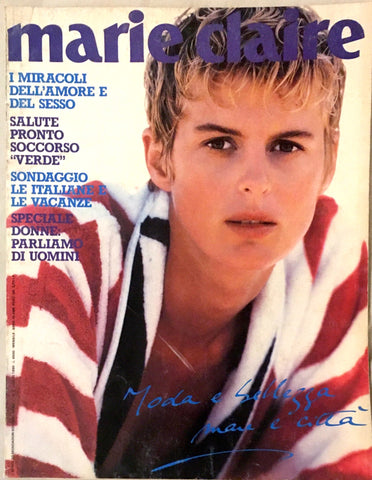 Marie Claire Magazine Italia July 1990 Josie Borain JOHN MALKOVICH Tara Yodit