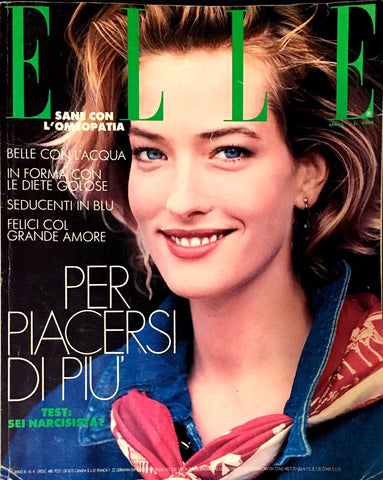 ELLE Magazine Italia April 1989 TATJANA PATITZ Claudia Schiffer MONICA BELLUCCI Gail Elliott