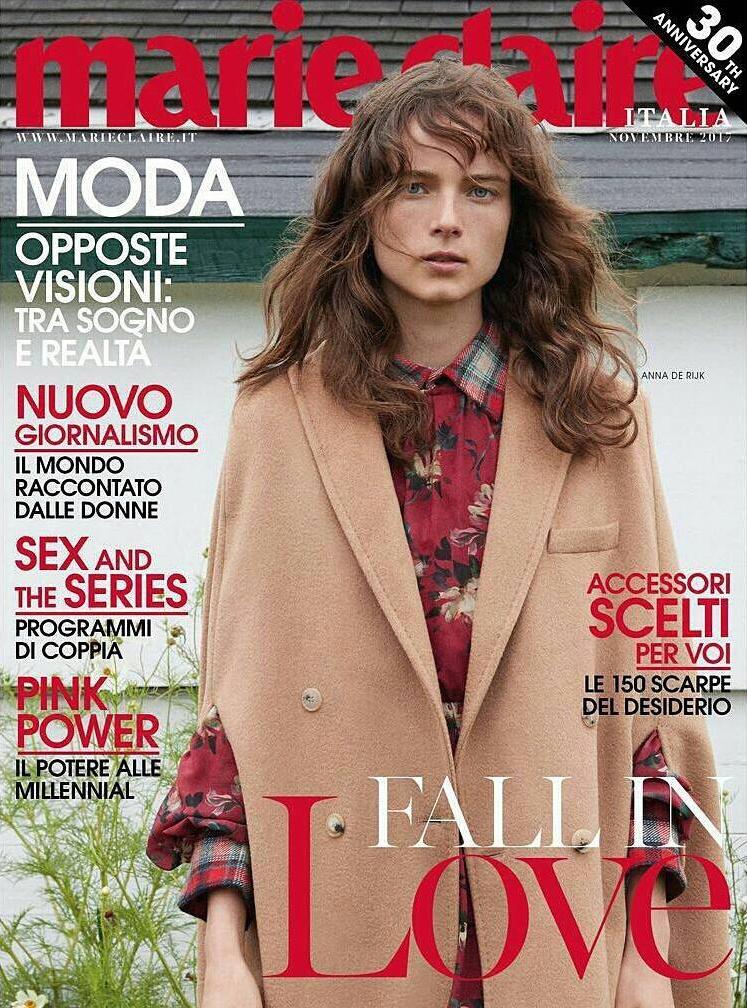 MARIE Claire Italy Magazine November 2017 ANNA DE RIJK Sara Witt AIDA MULUNEH