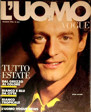 L'UOMO VOGUE Magazine May 1986 NIGEL HAVERS Koto Bolofo CLAUS WICKRATH