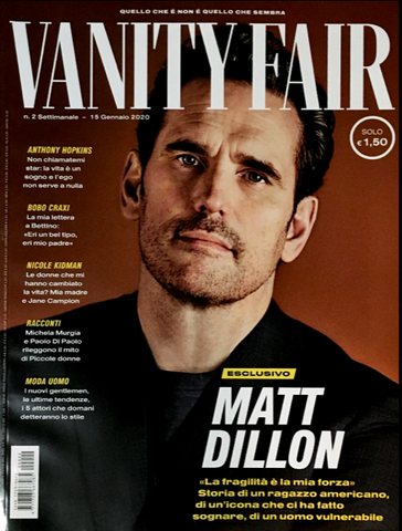 VANITY FAIR Italia Magazine January 2020 MATT DILLON Nicole Kidman ANTHONY HOPKINS