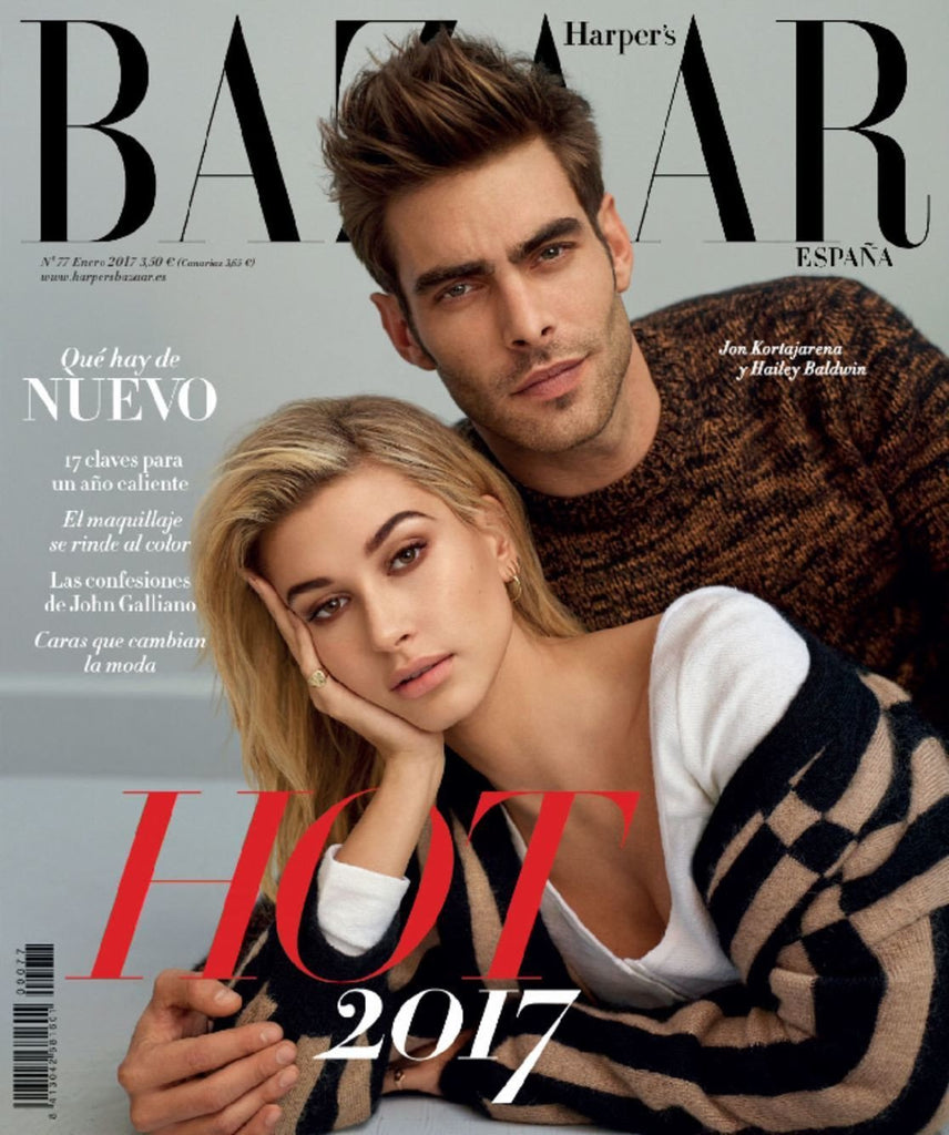 HARPER'S BAZAAR Magazine Spain 2017 JON KORTAJARENA Hailey Bieber CHINO DARIN
