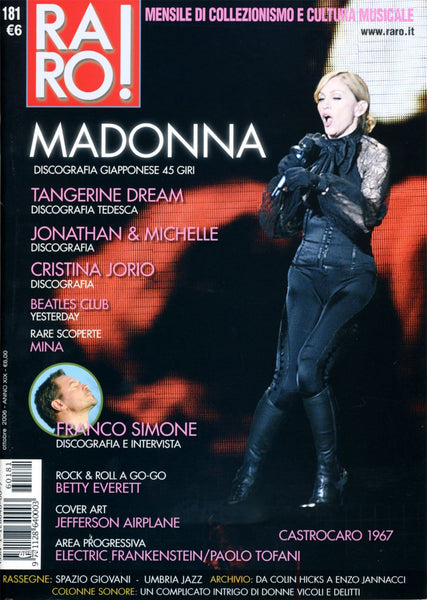 RARO! Magazine October 2006 MADONNA (inside her japanese Discography f