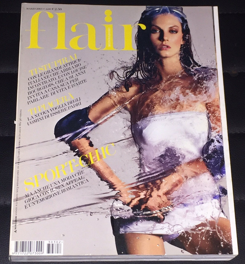 FLAIR Italia Magazine March 2003 ANGELA LINDVALL Jessica Miller RIE RASMUSSEN