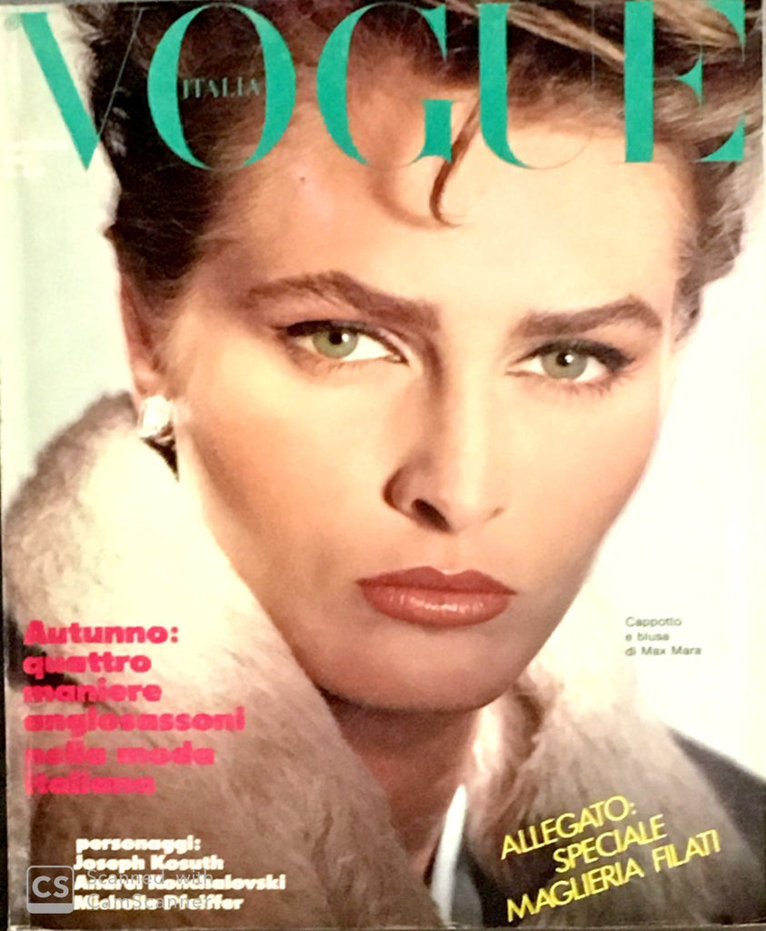 VOGUE Magazine Italia September 1987 Elena Vannucci CHRISTY TURLINGTON Tully Jensen