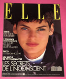 ELLE France Magazine October 1989 LINDA EVANGELISTA Claudia Schiffer EMMA SJOBERG