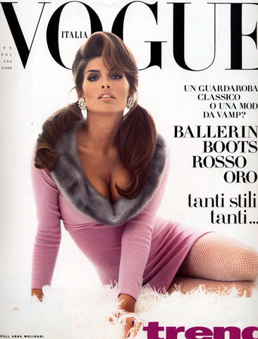 VOGUE Magazine Italia October 1991 SHANA ZADRICK Helena Christensen CLAUDIA SCHIFFER