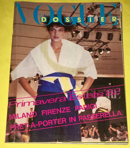 VOGUE Italia Magazine Dossier Sfilate PRET A PORTER January 1982 DALMA CALLADO Iman