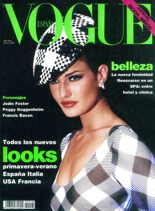 VOGUE Spain Magazine March 1992 KAREN MULDER Heather Stewart Whyte DANIELA PESTOVA