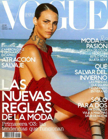 VOGUE Spain Magazine February 2003 FERNANDA TAVARES Tanga Moreau EVA RICCOBONO