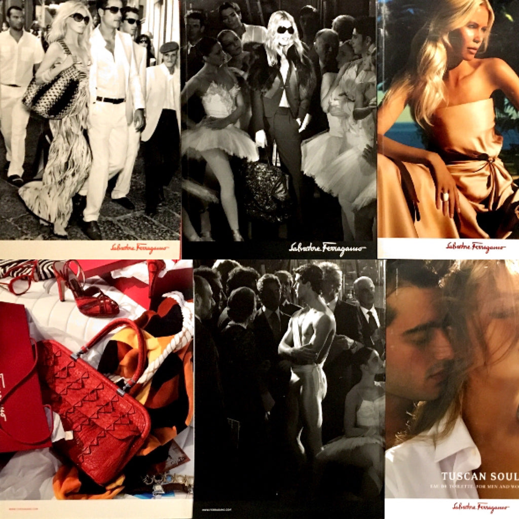 3 x CLAUDIA SCHIFFER Roberto Bolle CATALOG LOOK BOOK Salvatore Ferragamo