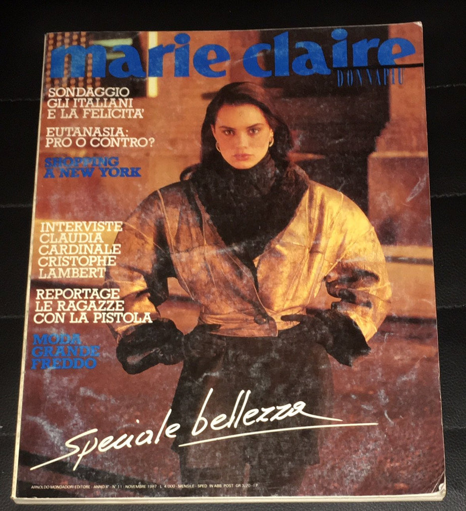 Marie Claire Magazine Italy November 1987 ISABELLE TOWNSEND Fur Pelz LINDA EVANGELISTA
