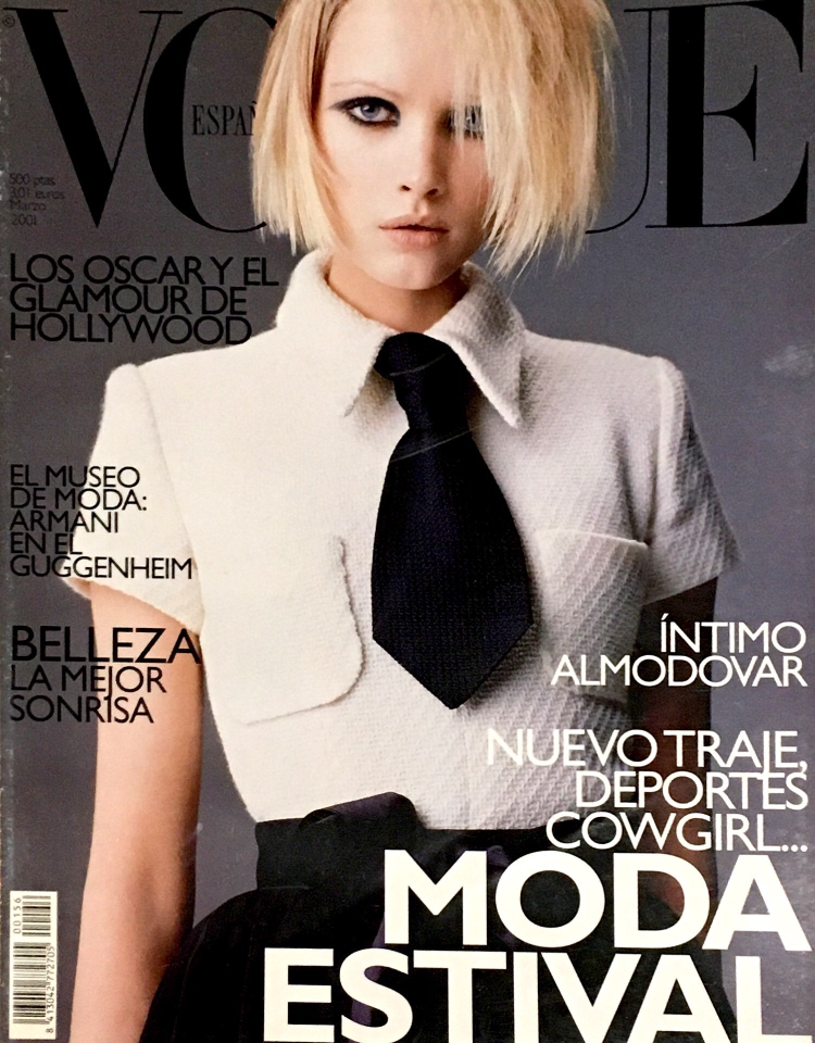 VOGUE Spain Magazine March 2001 SHARON VAN DER KNAPP Jenny Knight ALMODOVAR