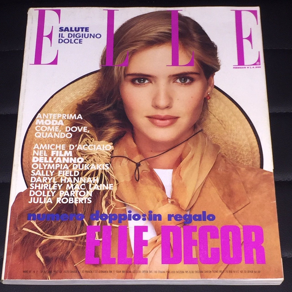 ELLE Italia magazine February 1990 JUDIT MASCO Monica Bellucci MARPESSA - magazinecult