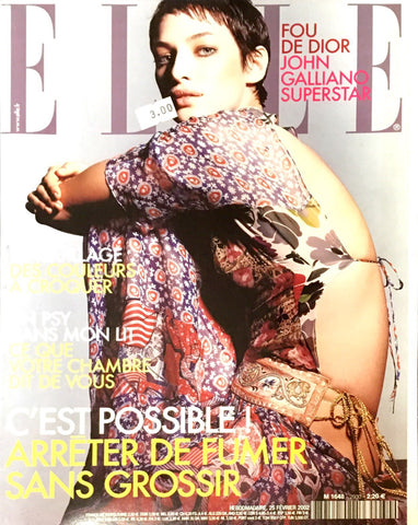 ELLE Magazine France N°2930 February 2002 ANNA MARIE CSEH Mariacarla Boscono